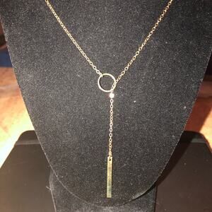 Sheer Love Women's Rose Gold Tone Cable Chain Lariat Necklace  20”